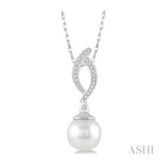 ASHI Pearl & Diamond Fashion Pendant 56839PPTSPDWPWG
