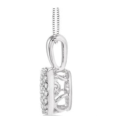 Parkplace Jewelers Round Shape Emotion Halo Diamond Pendant 69025PPFHPDWG