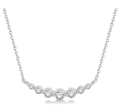 Parkplace Jewelers Graduated Diamond Fixed Smile Necklace 990HQPPFGNKWG