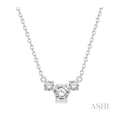 ASHI Round Shape Past Present & Future Diamond Necklace 992HQPPFGNKWG