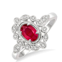 Parkplace Jewelers Oval Shape Gemstone & Diamond Ring 42778PPTSRBWG