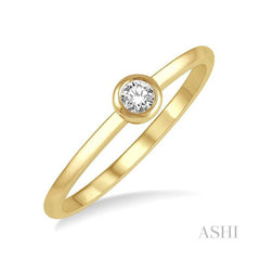 ASHI Stackable Bezel Set Petite Diamond Fashion Promise Ring 389E8PPTGYG