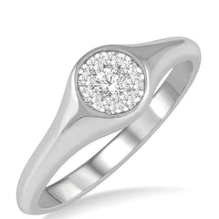 Parkplace Jewelers Round Shape Lovebright Essential Diamond Signet Ring 373M8PPFGWG
