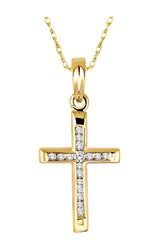 Parkplace Jewelers Channel Set Cross Diamond Pendant 95118PPFXPD