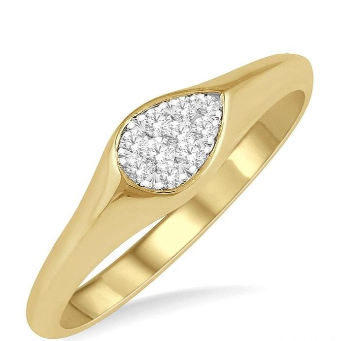 Parkplace Jewelers Pear Shape Lovebright Essential Diamond Signet Ring 375M8PPFHYW