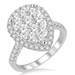 Parkplace Jewelers Pear Shape Halo Lovebright Essential Diamond Engagement Ring 13250PPFVWG-1.50