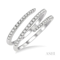 ASHI Spiral Diamond Fashion Open Ring 371C4PPFGWG