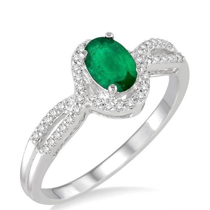 Parkplace Jewelers Oval Shape Gemstone & Diamond Ring 40718PPTSEMWG