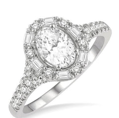Parkplace Jewelers Oval Shape Semi-Mount Halo Diamond Engagement Ring 267L4PPFHWG-SM