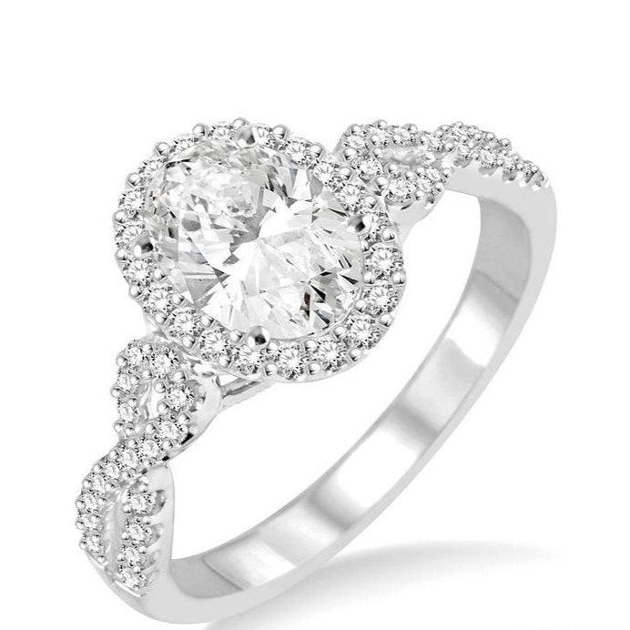 Parkplace Jewelers Oval Shape Halo Diamond Engagement Ring 245C3PPFHWG-LE