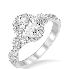 Parkplace Jewelers Oval Shape Halo Diamond Engagement Ring 245C3PPFHWG-LE