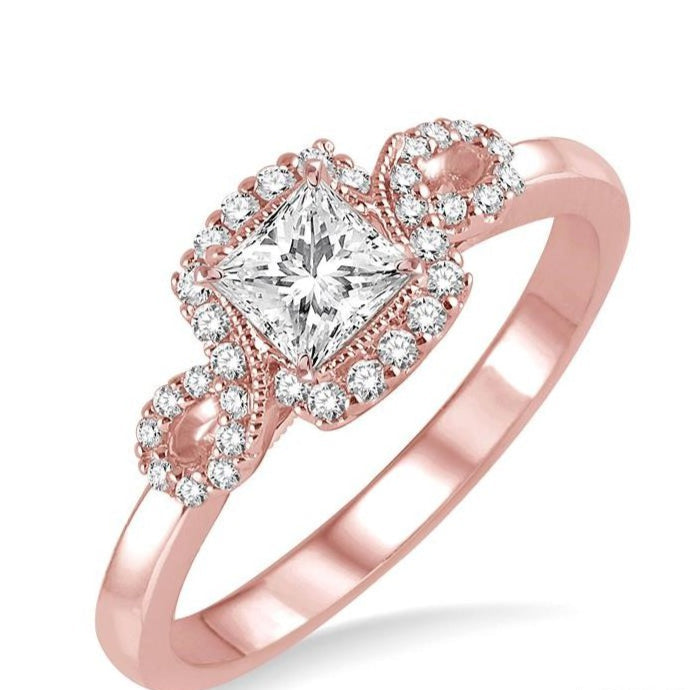 Parkplace Jewelers Princess Shape Halo Diamond Engagement Ring 28994PPFHPG-LE