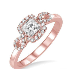 Parkplace Jewelers Princess Shape Halo Diamond Engagement Ring 28994PPFHPG-LE