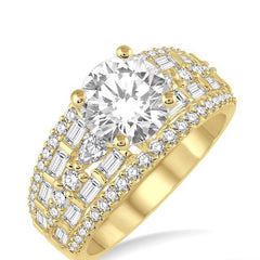 Parkplace Jewelers Round Shape Semi-Mount Diamond Engagement Ring 18030PPFRYG-SM-1.35