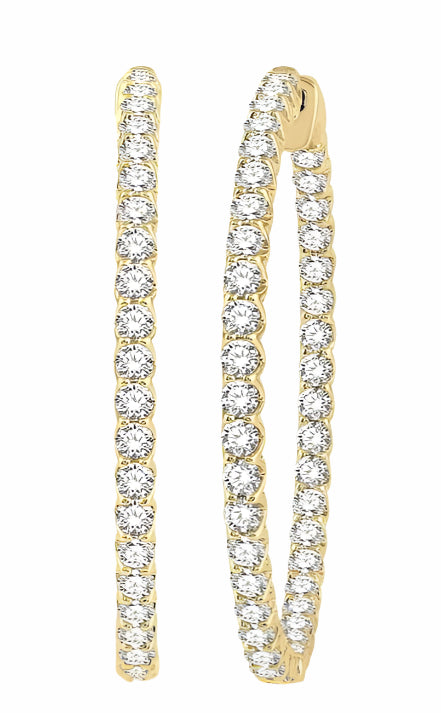 Parkplace Jewelers Inside-Out Diamond Hoop Earrings 628C0PPFGERYG-5.00