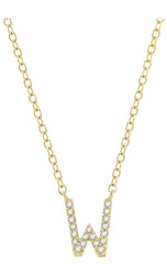 Parkplace Jewelers Block 'W' Initial Diamond Pendant 912F9PPTSPDYG-W