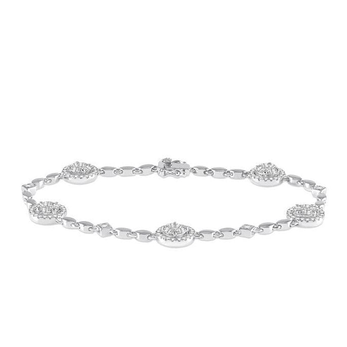 Parkplace Jewelers Round Shape Halo Diamond Bracelet 73281PPFCWG