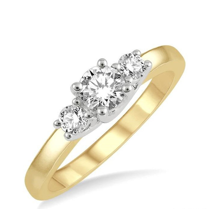 Parkplace Jewelers Round Shape Past Present & Future Diamond Engagement Ring 30413PPFGYW