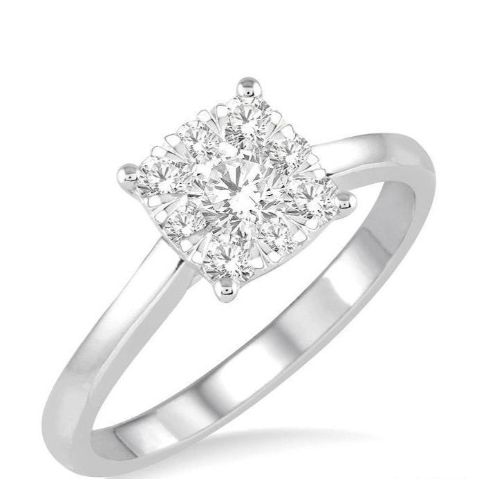 Parkplace Jewelers Cushion Shape Lovebright Essential Diamond Ring 125D1PPFVWG