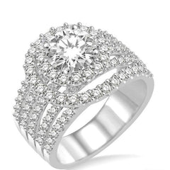 Parkplace Jewelers Round Shape Semi-Mount Halo Diamond Engagement Ring 207A0PPFRWG-SM-1.40