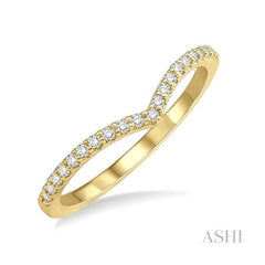 ASHI Chevron Diamond Wedding Band 252L9PPFHYG-WB