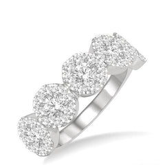 Parkplace Jewelers Round Shape 5 Stone Lovebright Essential Diamond Wedding Band 158D1PPFGWG