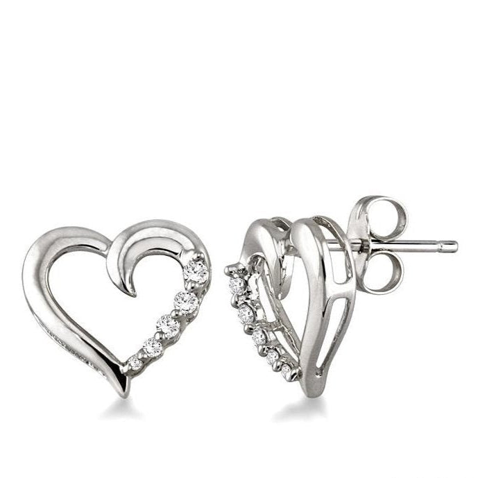 Parkplace Jewelers Heart Shape Journey Diamond Fashion Earrings 93669PPFXERWG
