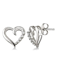 Parkplace Jewelers Heart Shape Journey Diamond Fashion Earrings 93669PPFXERWG