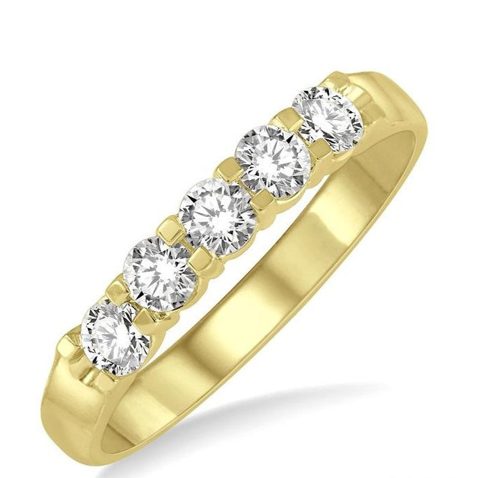 Parkplace Jewelers Round Shape 5 Stone Diamond Wedding Band 33343PPFGYG