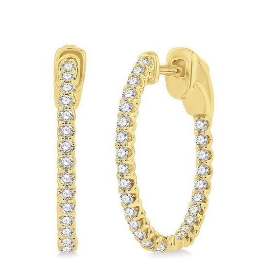 Parkplace Jewelers Inside-Out Diamond Hoop Earrings 622B3PPFGERYG