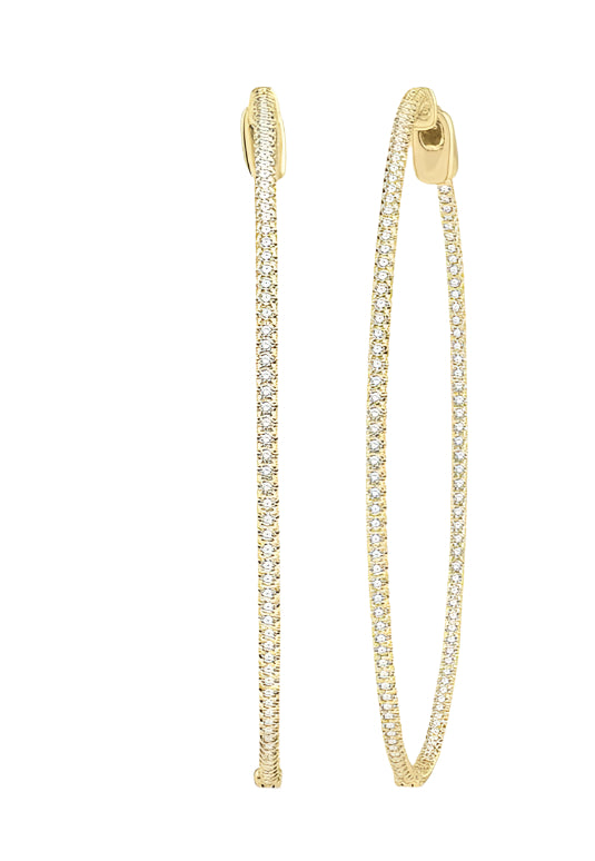 Parkplace Jewelers Inside-Out Diamond Hoop Earrings 629C1PPFGERYG