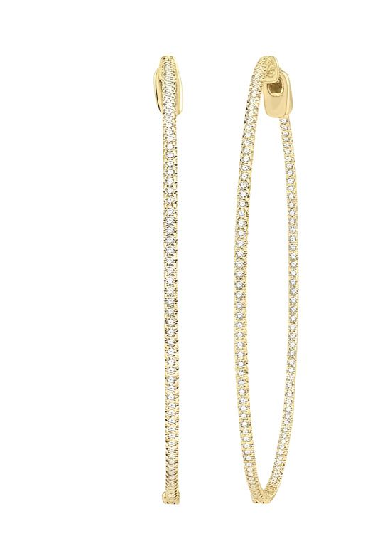 Parkplace Jewelers Inside-Out Diamond Hoop Earrings 629C1PPFGERYG