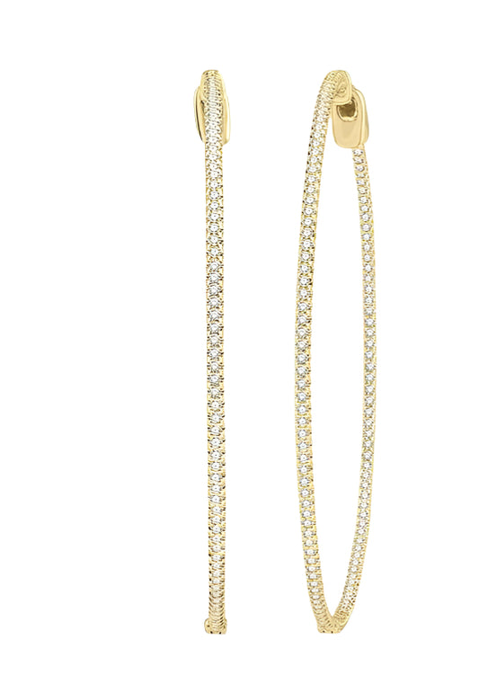 Parkplace Jewelers Inside-Out Diamond Hoop Earrings 629C1PPFGERYG