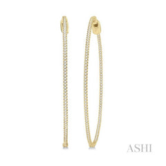 ASHI Inside-Out Diamond Hoop Earrings 629C1PPFGERYG