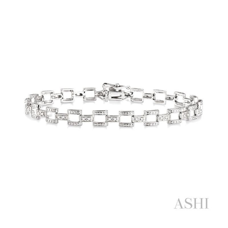 ASHI Bar Link Diamond Bracelet 7559QPPTSWG