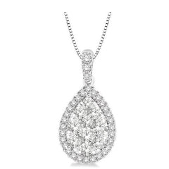 Parkplace Jewelers Pear Shape Halo Lovebright Essential Diamond Pendant 96095PPFVPDWG