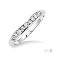 ASHI Channel Set Curved Diamond Wedding Band 31146PPFCW