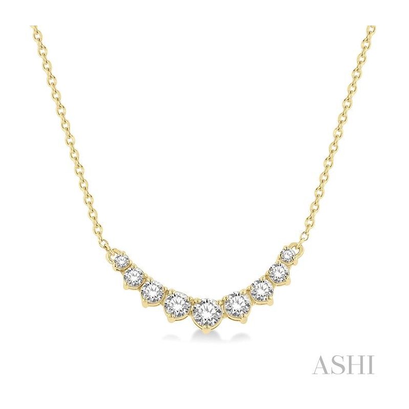 ASHI Graduated Diamond Smile Necklace 991HHPPFGNKYG