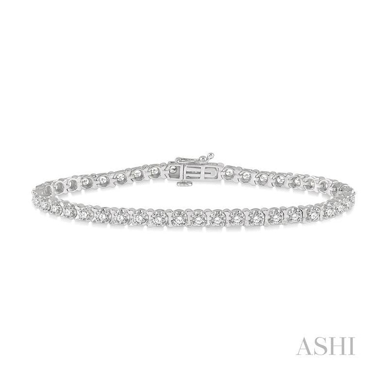 ASHI Tulip Diamond Tennis Bracelet 70243PPFGWG