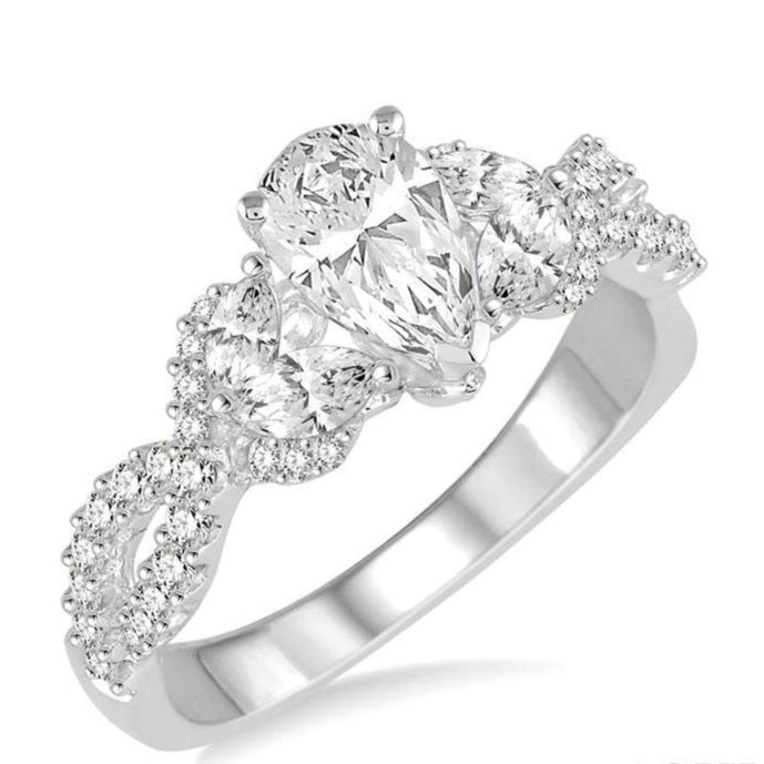 Parkplace Jewelers Pear Shape Semi-Mount Diamond Engagement Ring 233E2PPFVWG-SM