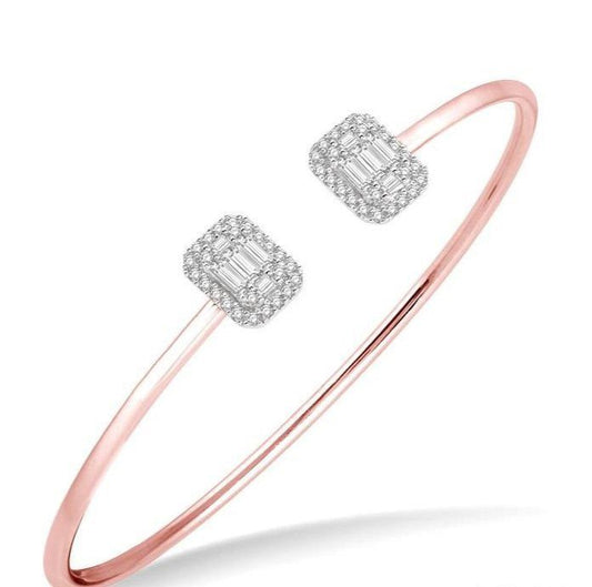 Parkplace Jewelers Stackable Halo Fusion Diamond Open Cuff Bangle 7992HPPFVPW