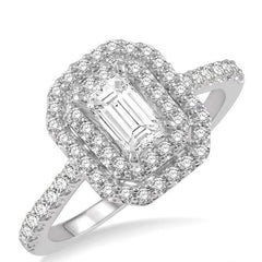 Parkplace Jewelers Emerald Shape Halo Diamond Engagement Ring 241H1PPFHWG-LE