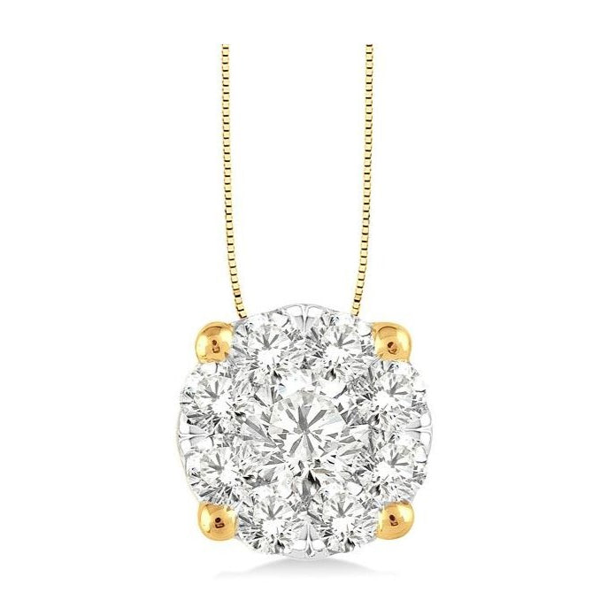 Parkplace Jewelers Round Shape Lovebright Essential Diamond Solitaire Pendant 91751PPFVPDYW