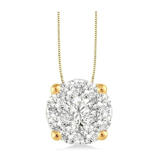 Parkplace Jewelers Round Shape Lovebright Essential Diamond Solitaire Pendant 91751PPFVPDYW