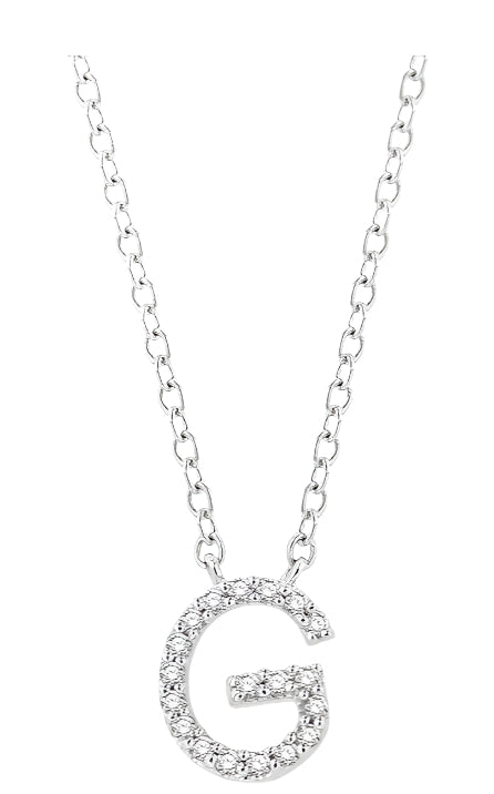 Parkplace Jewelers Block 'G' Initial Diamond Pendant 912F9PPTSPDWG-G