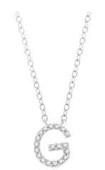 Parkplace Jewelers Block 'G' Initial Diamond Pendant 912F9PPTSPDWG-G