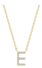 Parkplace Jewelers Block 'E' Initial Diamond Pendant 912F9PPFSPDYG-E