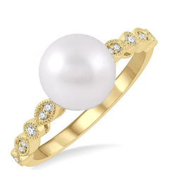 Parkplace Jewelers Pearl & Diamond Fashion Ring 56048PPFGWPYG