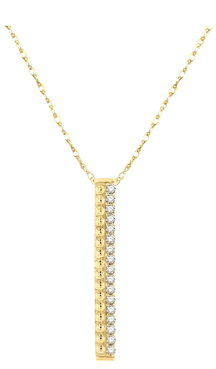 Parkplace Jewelers Vertical Bar Diamond Pendant 903F8PPTSPDYG