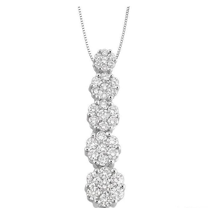 Parkplace Jewelers Journey Cluster Diamond Pendant 91741PPFCPDWG